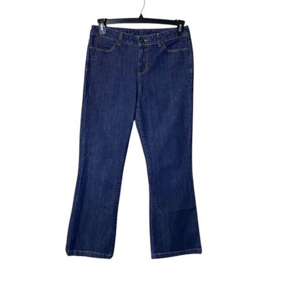 Talbots Womens Signature Boot Cut Jeans Size 8 Dark Wash Western Classic Ranch - Picture 1 of 9